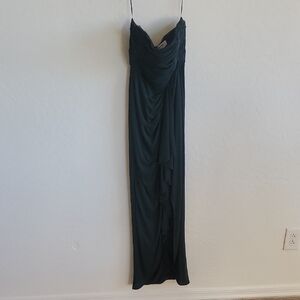 Showpo Green Slip Dress Spaghetti Straps Cocktail